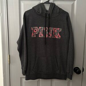 PINK Victorias Secret Oversized Foil Print Hoodie